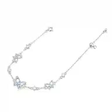 珂里 简约气质小蝴蝶福运连连森系小众百搭浪漫日常出游穿搭 好运 合成立方氧化锆 手链 女款