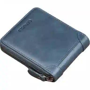 歌若拉 拉链多卡位证件包 头层牛皮 钱包 男款 多色