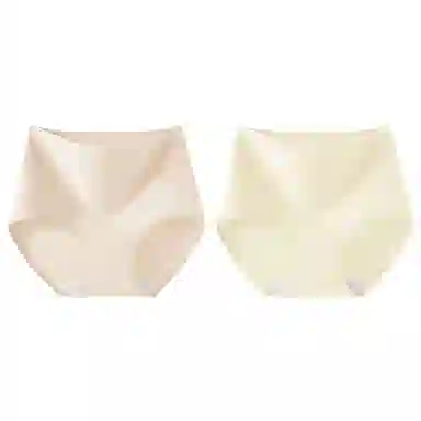 二三二三 纯色简约高腰设计透气吸湿排汗不卡档不勒肉不卷边三角裤柔软舒适亲肤防夹臀时尚百搭潮流内裤 女款 组合装