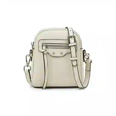 老人头 小众复古通勤简约时尚百搭 牛皮革 单肩斜挎包 女款 米白色/黑色/灰色