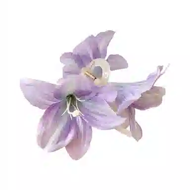 蒙妮 超仙百合花朵 抓夹亚克力 布艺 发夹 女款