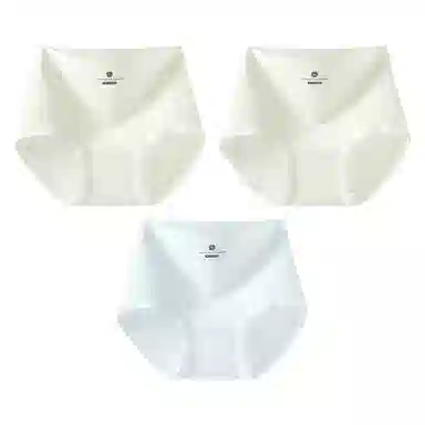 二三二三 纯棉高腰无痕亲肤柔软舒适中腰包臀不卡裆不夹臀不卷边三角抑菌透气吸汗纯色字母印花简约时尚百搭潮流内裤 女款 组合装