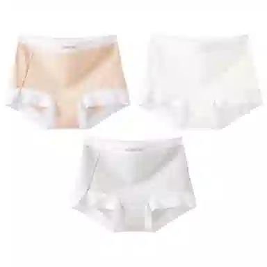 二三二三 柔软亲肤不卷边不卡档不夹臀不勒肉透气抑菌三角裤撞色字母极简风时尚简约内裤 女款 组合装