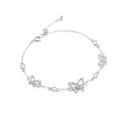 珂里 简约气质小蝴蝶福运连连森系小众百搭浪漫日常出游穿搭 好运 合成立方氧化锆 手链 女款