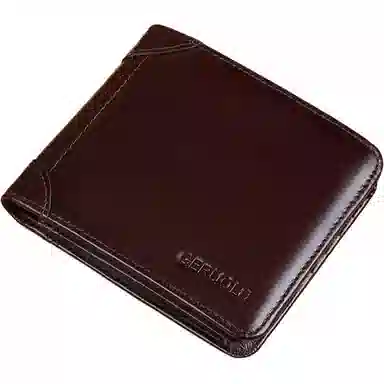 歌若拉 真皮短款皮夹子软皮实用多卡位银行卡横款 头层牛皮 钱包 男款 多色