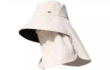 优幽兰 时尚百搭大帽檐遮阳帽小众设计感全脸面罩护颈披肩一体夏季户外出行骑车防紫外线透气太阳帽子 锦纶 防晒帽 女款