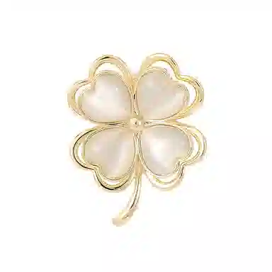 VIOLET Four Leaf Clover Brooch