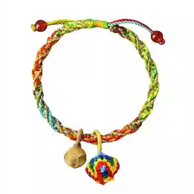 七可 五彩绳 转运新中式 上岸锦鲤逢考必过金榜题名状元高中 五彩绳守护好运时来运转日常通勤 玉髓 绳子 手绳 男女同款情侣款