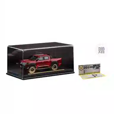 欧洛伊 长城炮 大力仑皮卡 大号仿真合金汽车越野车 声光回力 桌面装饰收藏摆件 灯光氛围展示盒 成品模型