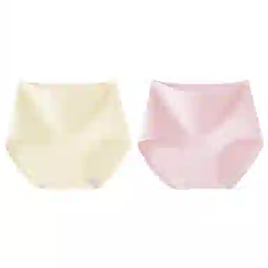 二三二三 纯色简约高腰设计透气吸湿排汗不卡档不勒肉不卷边三角裤柔软舒适亲肤防夹臀时尚百搭潮流内裤 女款 组合装