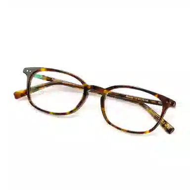 【可配度数】 青雉作 日式通勤矮方框眼镜高度近视镜框 大脸窄框弹簧铰链不夹头轻量化 板材 长方形 光学镜架 男女同款情侣款 玳瑁色 黑色