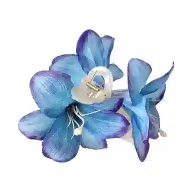 蒙妮 超仙百合花朵 抓夹亚克力 布艺 发夹 女款