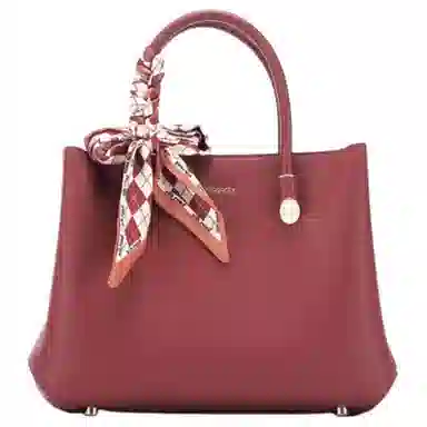 红蜻蜓 纯色都市简约 牛剖层革 手提包 女款 多色