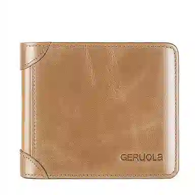 歌若拉 真皮短款皮夹子软皮实用多卡位银行卡横款 头层牛皮 钱包 男款 多色