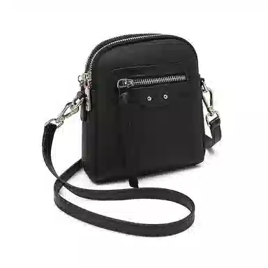 老人头 小众复古通勤简约时尚百搭 牛皮革 单肩斜挎包 女款 米白色/黑色/灰色