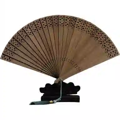 得笙陌 小雏菊（苏扇）国风#新中式复古手持扇 楠木 扇子 男女同款情侣款