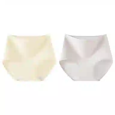 二三二三 纯色简约高腰设计透气吸湿排汗不卡档不勒肉不卷边三角裤柔软舒适亲肤防夹臀时尚百搭潮流内裤 女款 组合装