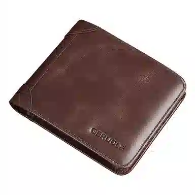 歌若拉 真皮短款皮夹子软皮实用多卡位银行卡横款 头层牛皮 钱包 男款 多色