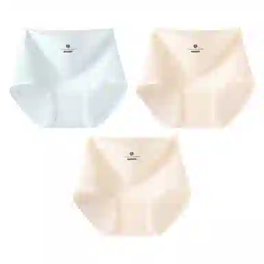 二三二三 纯棉高腰无痕亲肤柔软舒适中腰包臀不卡裆不夹臀不卷边三角抑菌透气吸汗纯色字母印花简约时尚百搭潮流内裤 女款 组合装