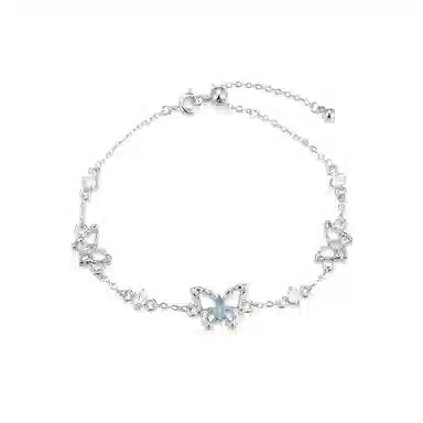 珂里 简约气质小蝴蝶福运连连森系小众百搭浪漫日常出游穿搭 好运 合成立方氧化锆 手链 女款