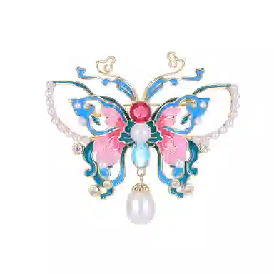 山一丸 古风优雅气质国风 铜 胸针 女款