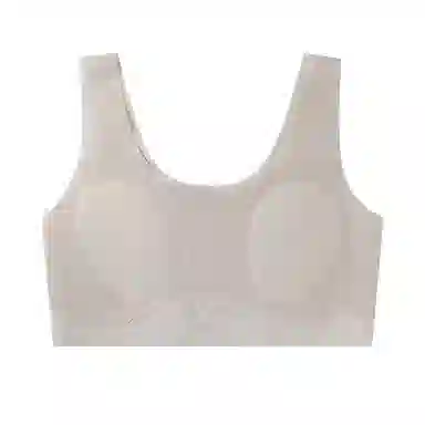 欧迪芬 冰丝轻薄透气柔软无痕高弹力不束缚青春期运动舒适透气背心式文胸 女款