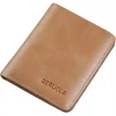 歌若拉 超薄简约短款防盗刷 头层牛皮 钱包 男款 多色