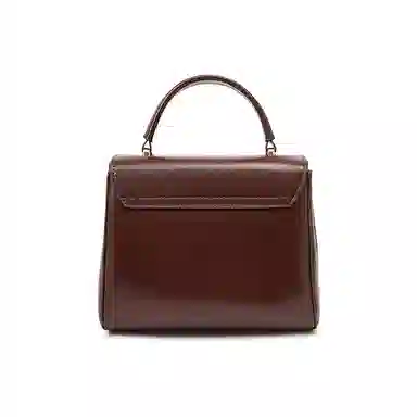 红蜻蜓 高级感经典设计气质百搭通勤妈妈老花 牛剖层皮革拼合成革 轻巧便携学院风女友斜挎包单肩包手提包 女款 咖啡色/黑色/奶昔白