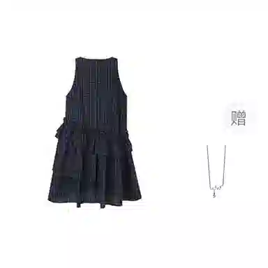 识恩 时尚修身适中无袖连衣裙 女款