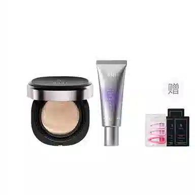 芭集 蝴蝶结彩妆套装气垫粉饼散粉遮瑕两件套三件套 不卡粉不脱妆亮泽修饰肤色持久服帖雾面