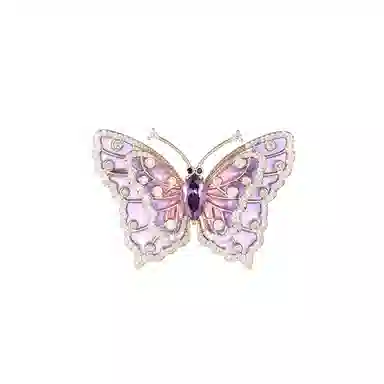 山一丸 优雅气质蝴蝶滴油工艺小众设计昆虫精致 环保铜 胸针 女款