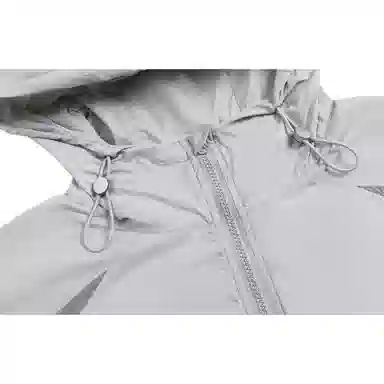 Atry拼接解构基础国潮美式户外宽松连帽防晒服 男女同款 灰色