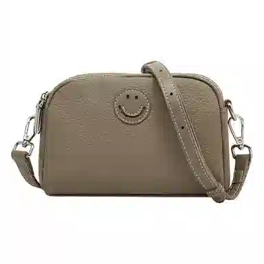 老人头 百搭简约时尚笑脸 头层牛皮 单肩包 女款 多色