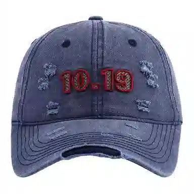 艾佳微 深顶大头围复古美式做旧软顶刺绣字母韩版百搭宽檐户外遮阳显白显脸小 棉 鸭舌帽 男女同款情侣款