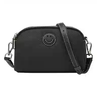 老人头 百搭简约时尚笑脸 头层牛皮 单肩包 女款 多色