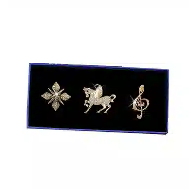 缔晶 精致优雅时尚胸花套装 轻奢高档日常通勤衣服外套搭配配饰 合金 胸针 女款