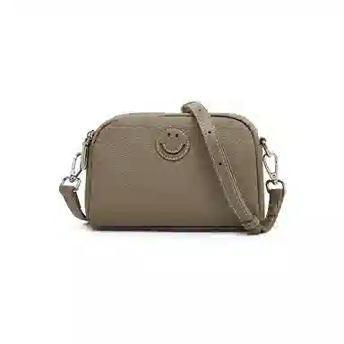 老人头 百搭简约时尚笑脸 头层牛皮 单肩包 女款 多色