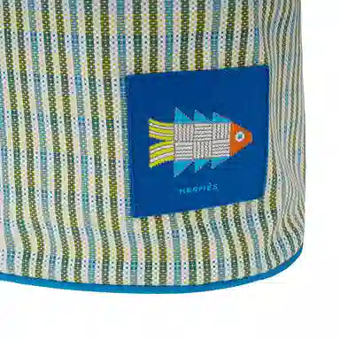 Hermes Animal Tapestry Backpack Blue