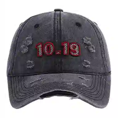 艾佳微 深顶大头围复古美式做旧软顶刺绣字母韩版百搭宽檐户外遮阳显白显脸小 棉 鸭舌帽 男女同款情侣款