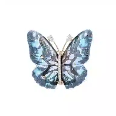 山一丸 时尚文艺复古胸花开衫西装配饰小众气质蝴蝶 环保铜 胸针 女款