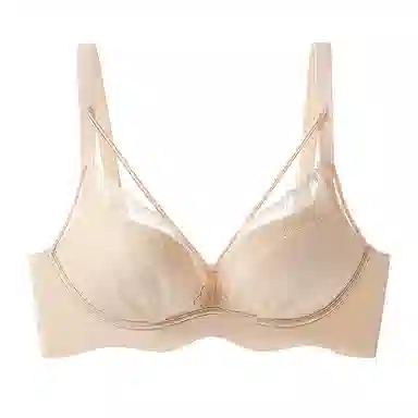 二三二三 透气吸汗聚拢有型防下垂亲肤柔软抑菌舒适侧收副乳可调节肩带法式蕾丝优雅纯欲性感时尚百搭文胸 女款