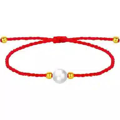 贝诗珠宝 编织红绳 新中式国潮手饰淡水珍珠  手链 女款