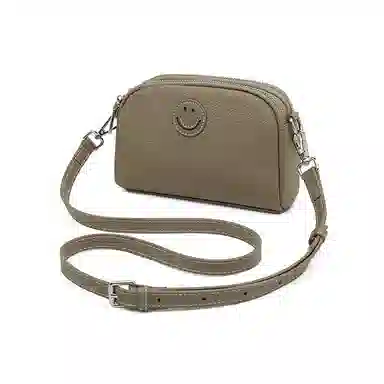 老人头 百搭简约时尚笑脸 头层牛皮 单肩包 女款 多色