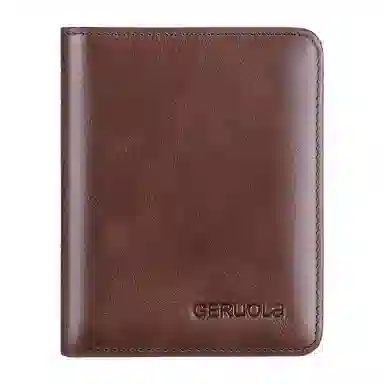 歌若拉 超薄简约短款防盗刷 头层牛皮 钱包 男款 多色