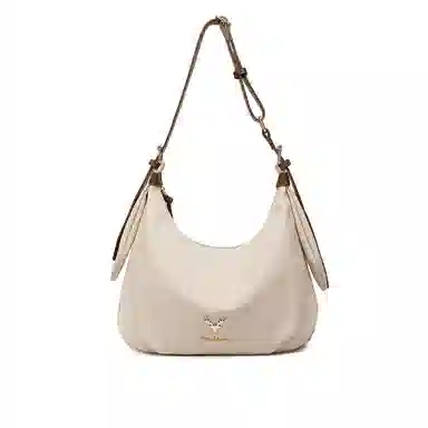 稻草人 甜美小众出行收纳月牙包 聚氨酯革 单肩斜挎包 女款 卡其/浅杏色/黑色