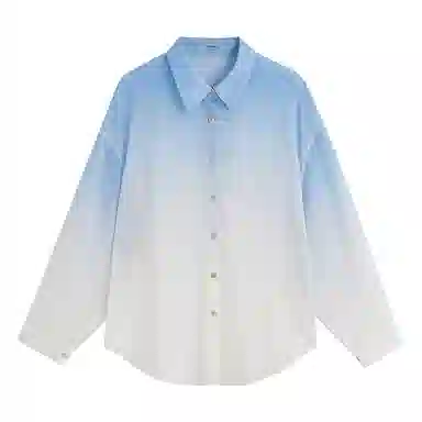 茵曼 丁达尔渐变法式长袖上衣外套衬衫 女款