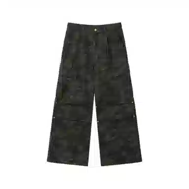 TURN TIDE Wide Leg Cargo Denim Pants