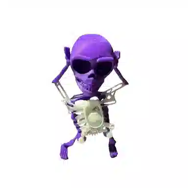 咕轹 骷髅头会跳舞 玩具