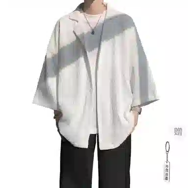 沐诚阳译 美式复古学院风慵懒休闲百搭落肩翻领日常通勤服饰美式高级感速干轻薄透气休闲通勤短袖衬衫 男女同款