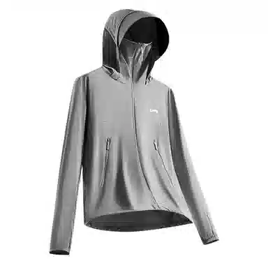 贵人鸟 美式舒适时尚简约纯色宽松休闲百搭户外运动轻薄连帽长袖 透气防紫外线抑菌抗敏速干凉感防晒服薄外套 男女同款